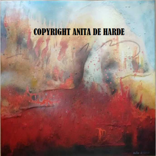 Sidhart Abstracte kunst schilderij Vuur 